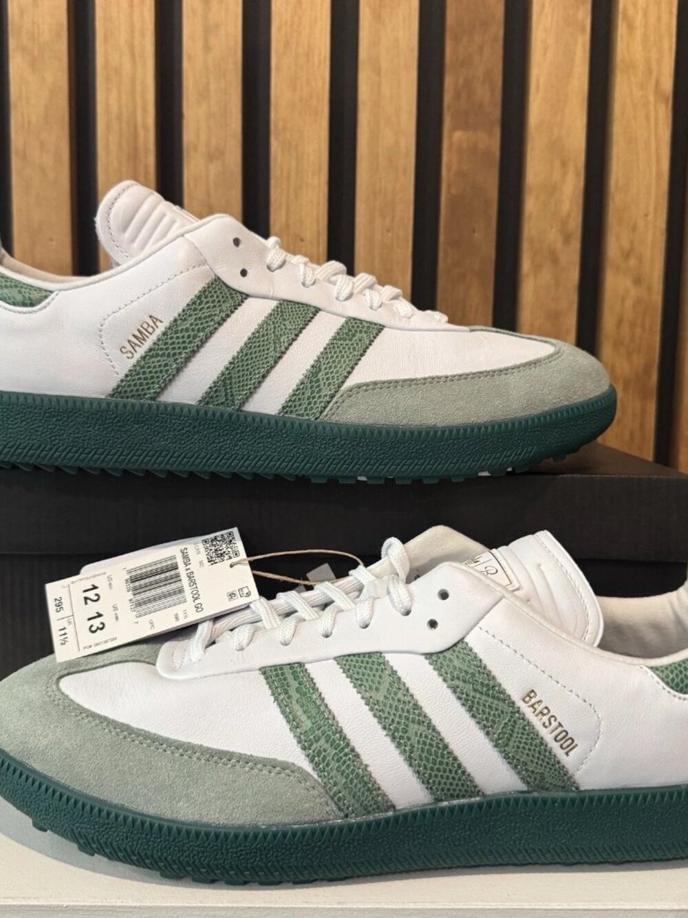Adidas Originals Samba X BARSTOOL Golf Shoes Green White KJ1954 NEW Mens Size 12